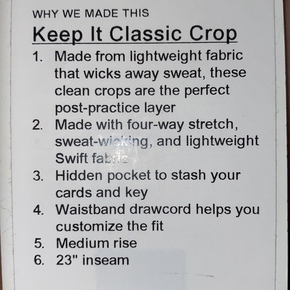 LULULEMON Keep it Classic crop pants - Picture 5 of 5